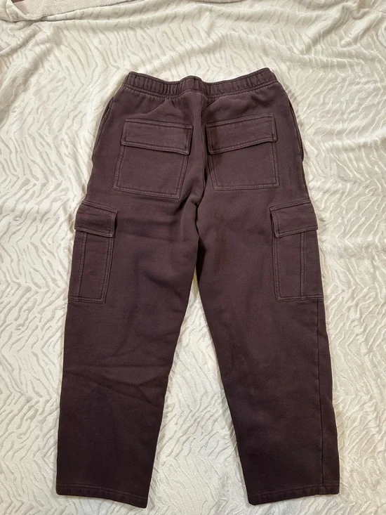 Aritzia Sweatfleece Mega Fit Cargo Pant in Rich Mocha Brown Size M - Picture 3 of 5